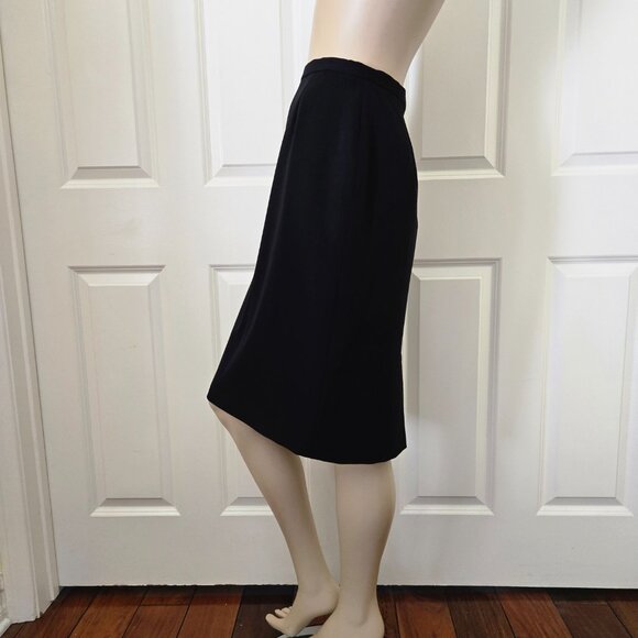 HW New York Knee Length Pencil Skirt SZ 2  Black - Picture 3 of 9